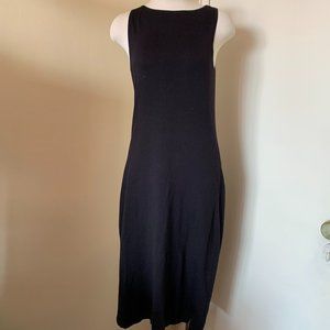Ralph Lauren Black Label Black Sleeveless Midi SHEATH  Dress 67% Silk SIZE S